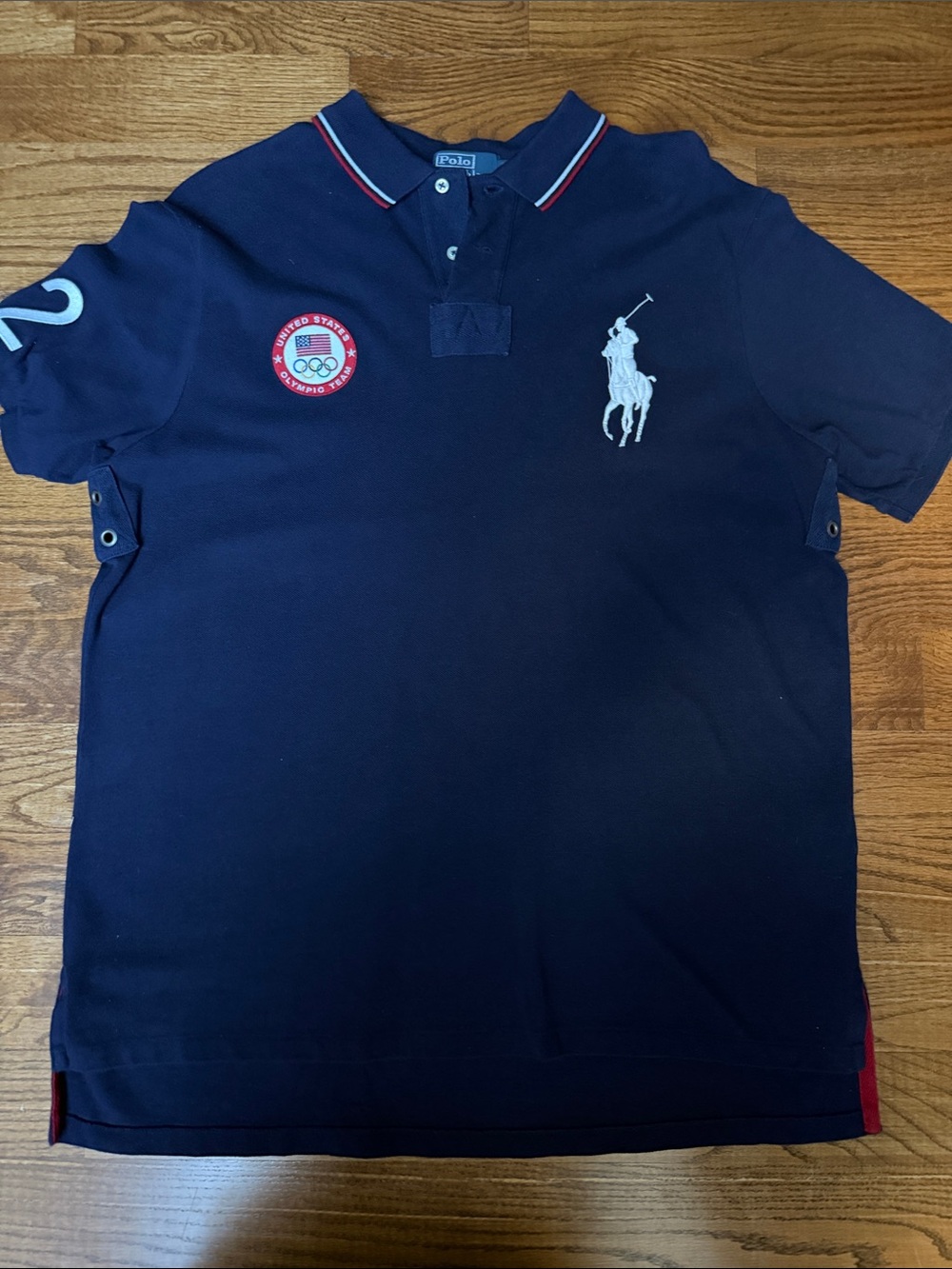 Polo Ralph Lauren US Olympic Team Big pony embroidered logo blue polo shirt XXL